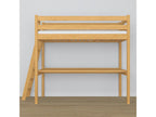 Wooden loft bed with desk N02 Natural Pine 90x200 HIWL39097