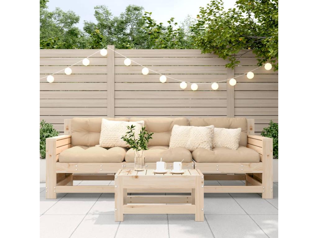 Garden footrest 62x30x32 solid pine wood BWYV46931