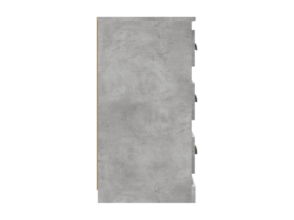Concrete grey sideboard 70x35.5x67.5 cm engineered wood RYFP93479