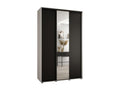 Boisona 3-Door Sliding Wardrobe 235.2/150/45 3 Doors White/Black/Black UEQW84055