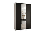 Boisona 3-Door Sliding Wardrobe 235.2/150/45 3 Doors White/Black/Black UEQW84055