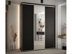 Boisona 3-Door Sliding Wardrobe 235.2/190/45 3 Doors Black/Black/Silver FWXN04510
