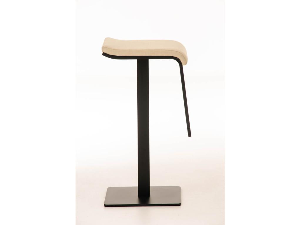 Bar stool - Fabric / Matte black metal - Cream - Boisona ECIF30971