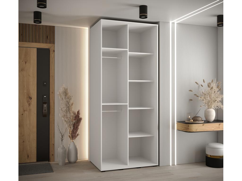 Boisona 8 Sliding Door Wardrobe 235.2/120/60 2 Doors White/Black/Black QECB38879