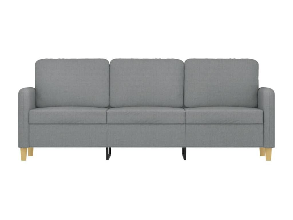 3-seater sofa, light grey, 180 cm, fabric LKQC42252