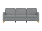 3-seater sofa, light grey, 180 cm, fabric LKQC42252