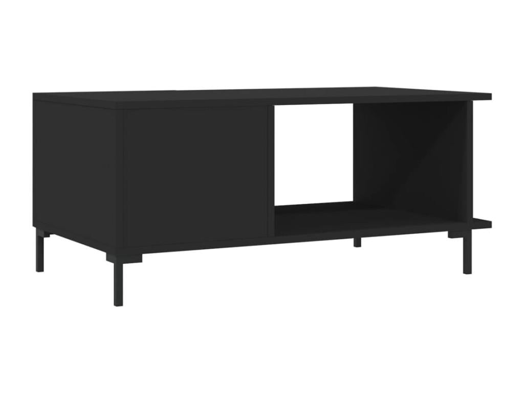 Black coffee table 90x50x40 cm engineered wood FYLH48700