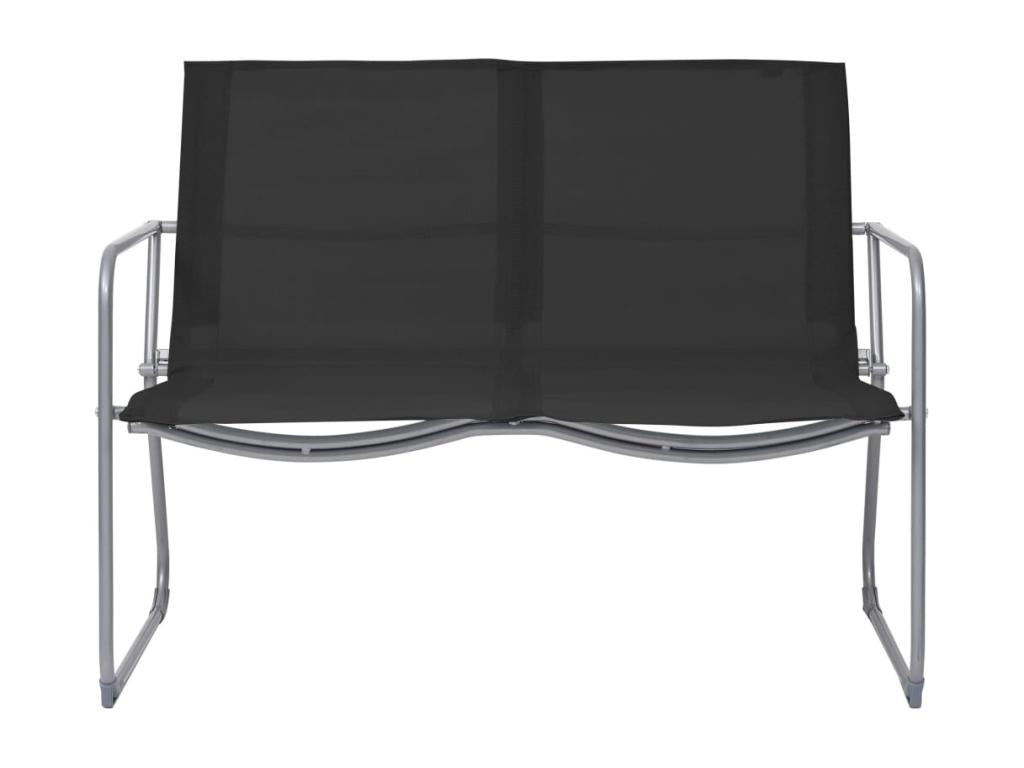 4-piece garden furniture set, fabric and steel, black, BSFR84430