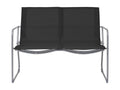 4-piece garden furniture set, fabric and steel, black, BSFR84430
