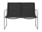 4-piece garden furniture set, fabric and steel, black, BSFR84430