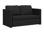 2-in-1 black sofa bed 112x174x55 cm faux leather VIYA51751