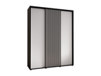 Boisona 1 Sliding Door Wardrobe 205.2/200/45 3 Doors Black/White VOSS81191
