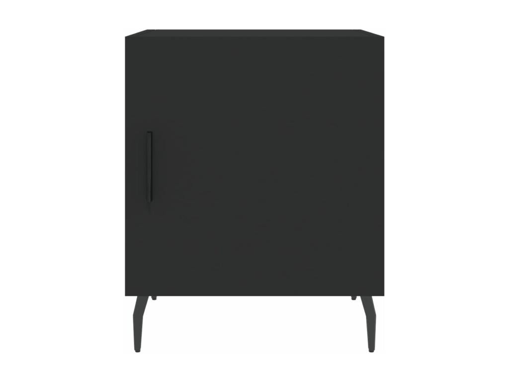 Black bedside table 40x40x50 cm engineered wood RMXY42037