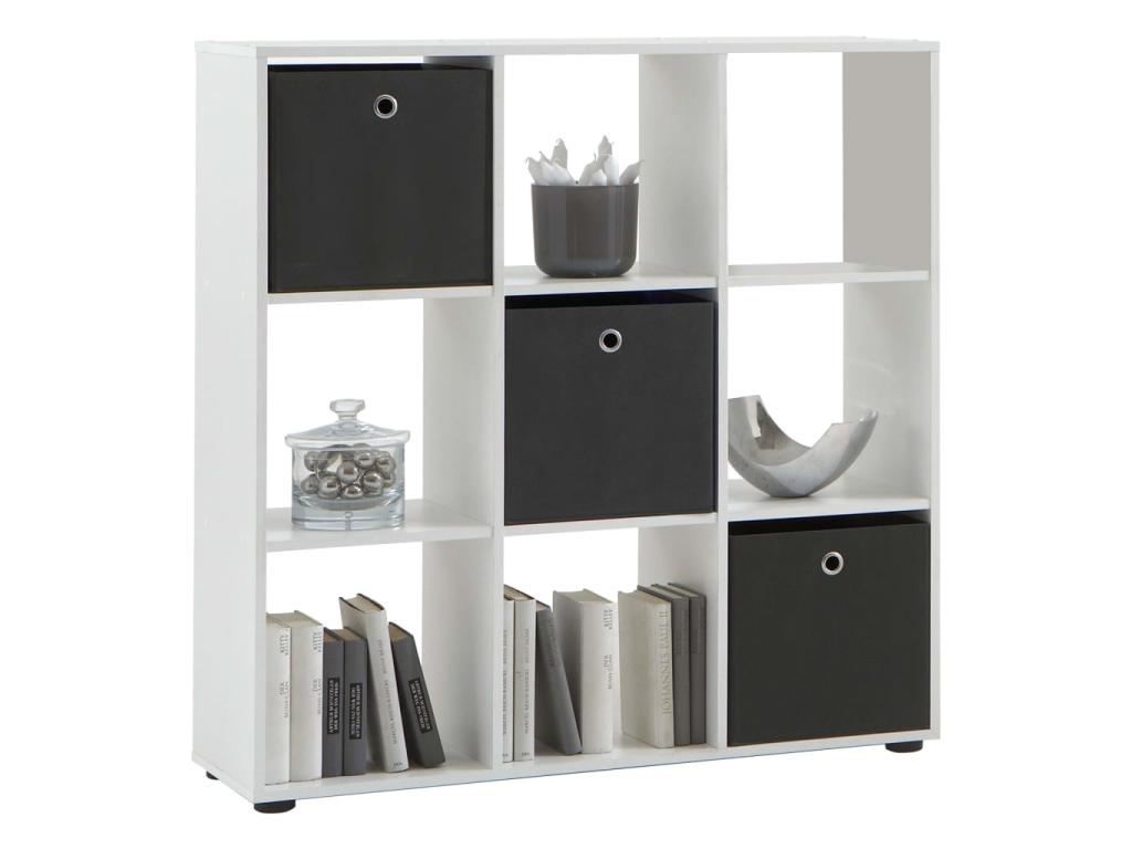 Boisona Freestanding Shelf with 9 Compartments, White FAIN37393