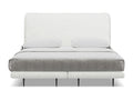 Upholstered bed with 140x200cm looped fabric mattress - white - Boisona OFPI17886