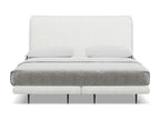 Upholstered bed with 140x200cm looped fabric mattress - white - Boisona OFPI17886