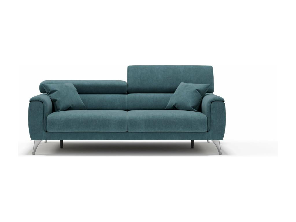 Boisona Sofa with sliding seats in soft waterproof fabric T02 199 cm Duck Blue VZNH41167