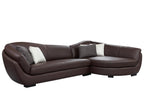 Boisona 5-seater buffalo leather corner sofa - Brown - Right-hand corner by Boisona GMYS29386