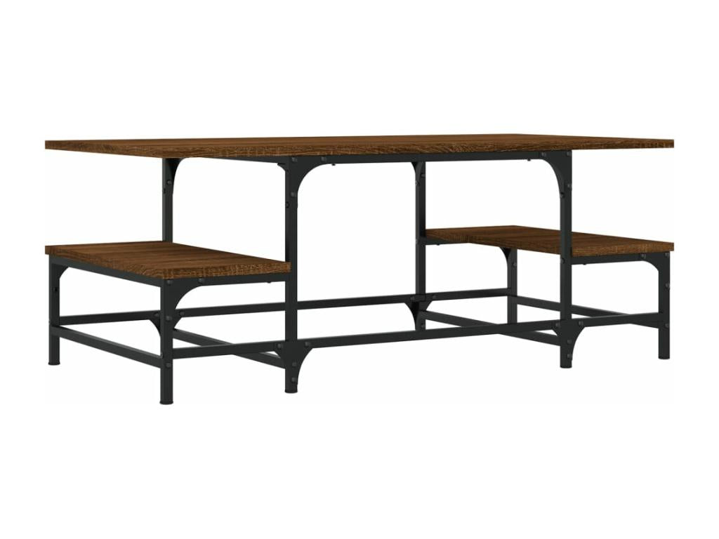 Brown oak coffee table 100x50.5x40 cm engineered wood RSDO32466