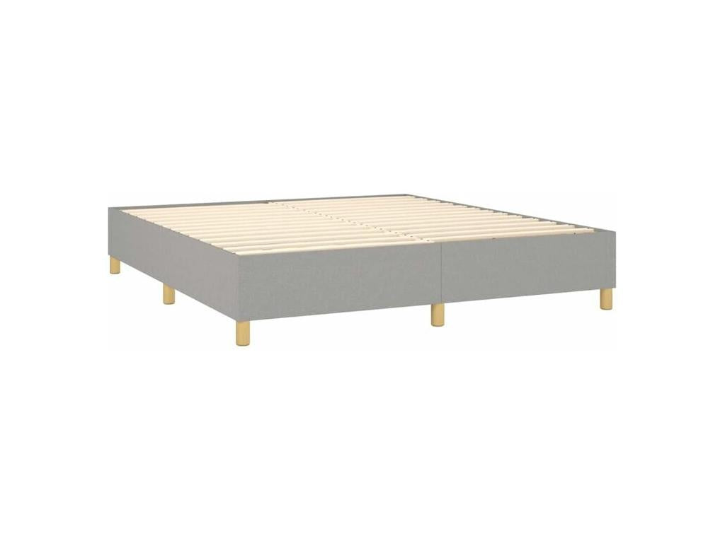 Boisona bed base with light grey mattress 160x200 Fabric SUOT34693