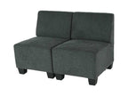 Modular Boisona 2-seater sofa, anthracite grey, without armrests YCGL93903