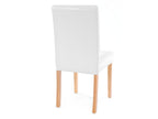 Set of 4 Boisona dining chairs in white bonded leather with light legs YVQJ93423
