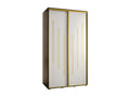 Boisona 8 Sliding Door Wardrobe 235.2/130/60 2 Doors Black/White/Gold NSBW94167