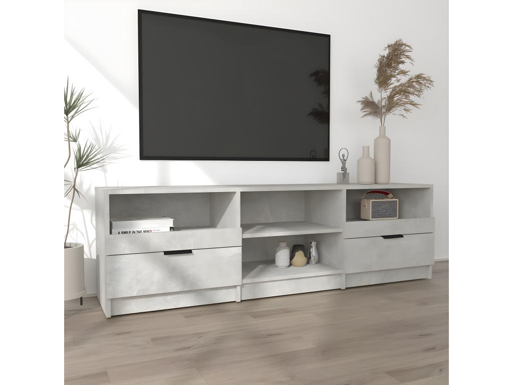 TV stand, concrete grey, 150x33.5x45 cm, engineered wood, YUDU59450