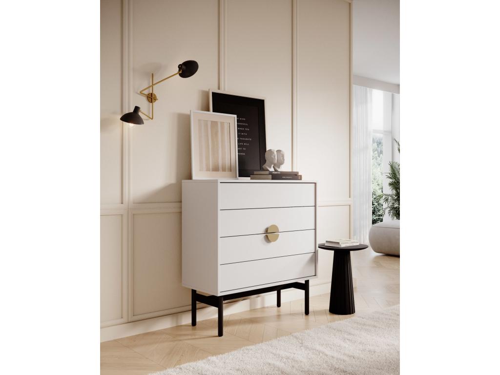 Chest of drawers - 85 cm - white - Boisona LUNY09503