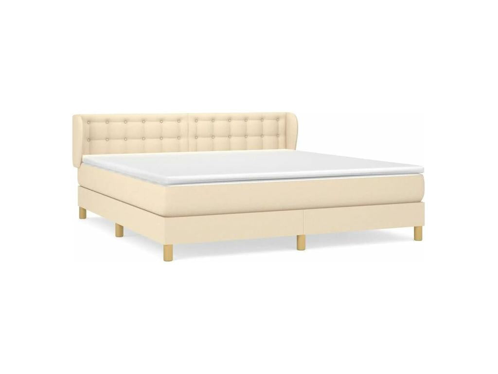 Boisona bed base with cream mattress 180x200 fabric HJZA13979