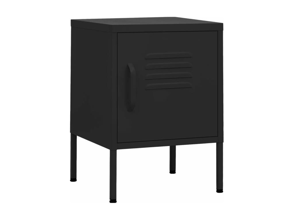 Elariva Premium - Black Bedside Table 35x35x51 cm Steel PKCJ71978