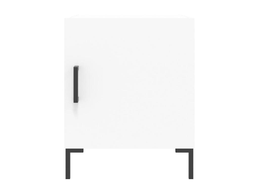 Bedside tables, 2 pcs, white, 40x40x50 cm, engineered wood, WBUZ15359