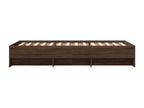 Bed frame without mattress, brown oak, 90x190cm, engineered wood, EVLK83409