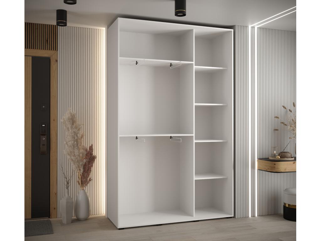 Boisona 3-Door Sliding Wardrobe 235.2/150/45 3 Doors White/Black/Black UEQW84055