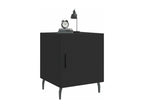 Black bedside table 40x40x50 cm engineered wood RMXY42037