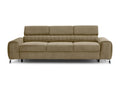 Convertible sofa with adjustable headrests, beige velvet, Boisona 261cm TALW33581