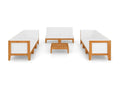 9-piece garden furniture set with cushions, solid Boisona wood CMJI03302