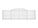 3-piece arched gabion baskets, 300x50x80/100 cm, galvanized iron LGZJ46033