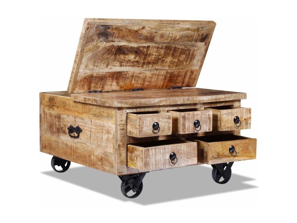 Mango wood coffee table 70cm FNES39578