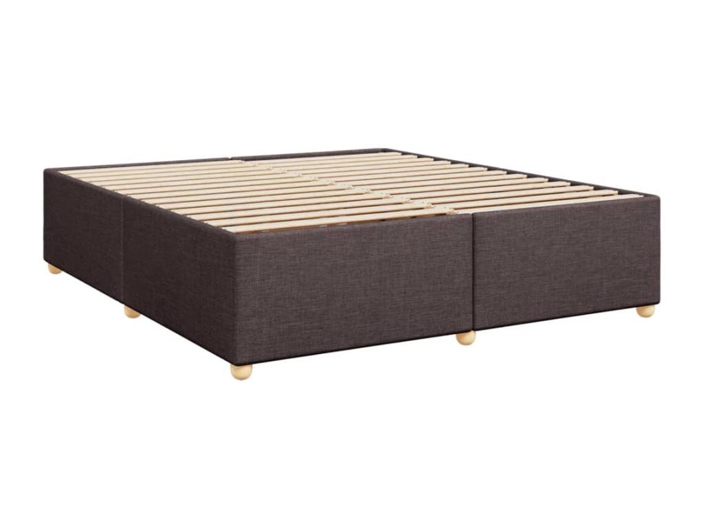 Boisona bed base with mattress, dark brown, 200x200 cm, QDIK45087