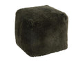 Square Sheepskin Pouf 45cm Green CXOR37570