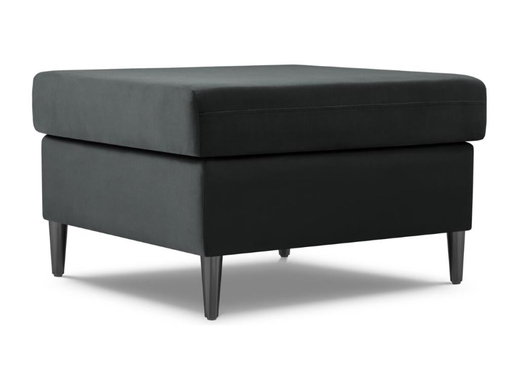 Boisona - Boisona pouf in dark grey velvet - 70x70x45cm DLUT49002