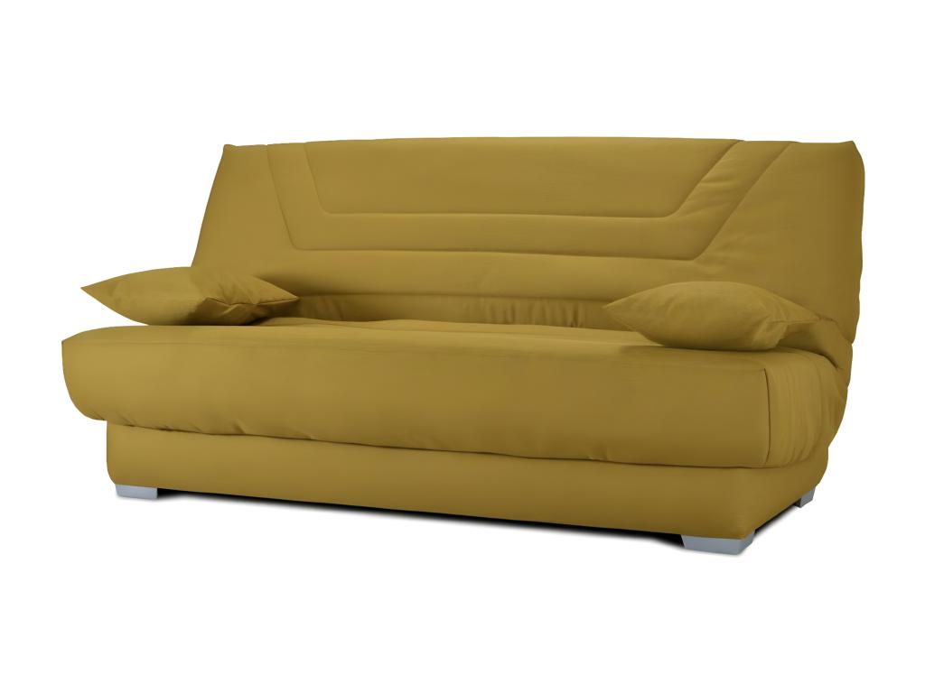 Fabric click-clack sofa with storage, Boisona 20cm mattress, Boisona 193cm mattress - Dark mottled grey color UQOW64447