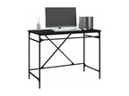 Black desk 100x50x75 cm engineered wood and iron INNA05373