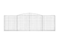 7-piece arched gabion baskets, 400x30x120/140 cm, galvanized iron, WDSU61166