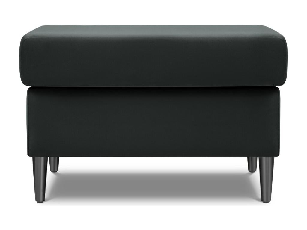 Boisona - Boisona pouf in dark grey velvet - 70x70x45cm DLUT49002