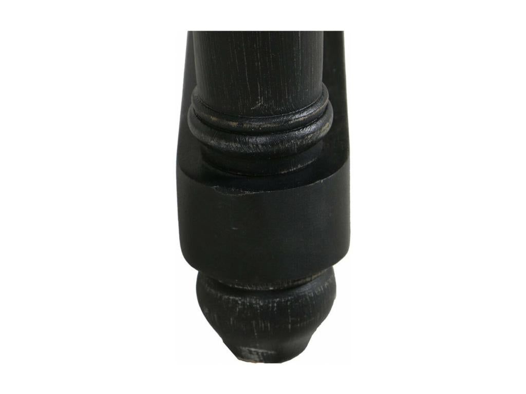 Extendable Round Table with 6 Wooden Legs - Boisona Black - Boisona HYXS85775