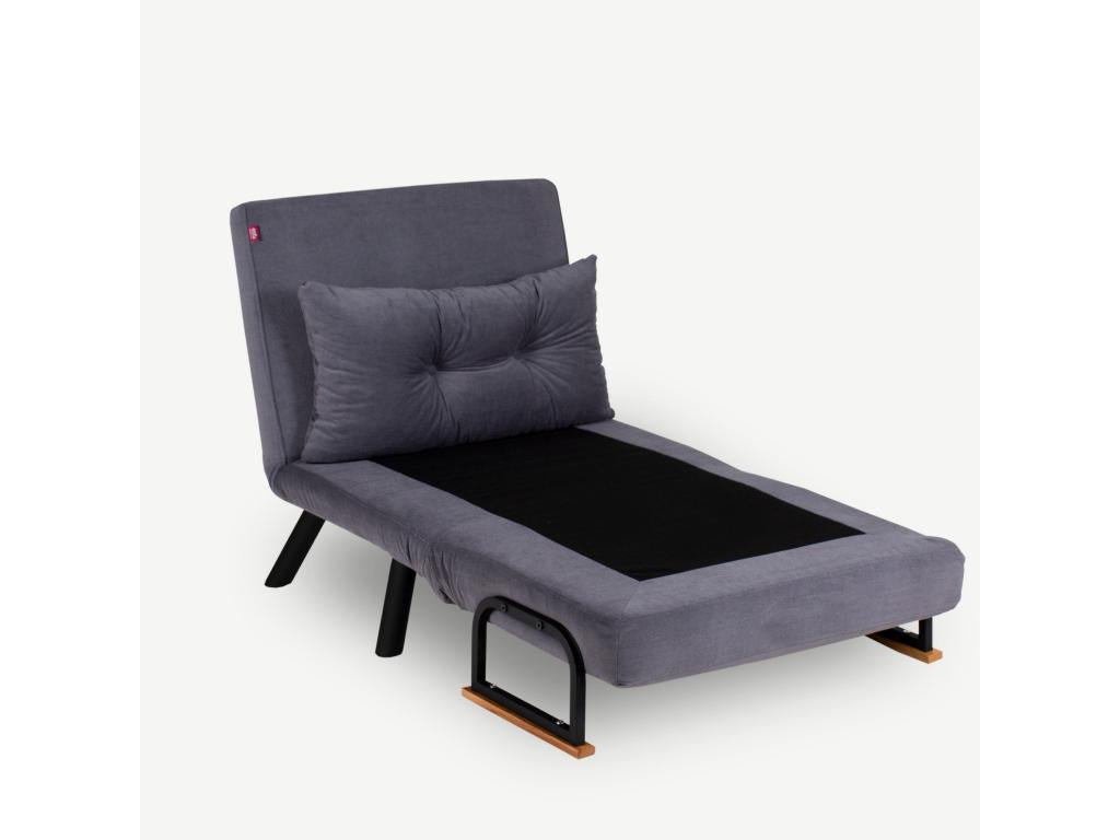 Boisona convertible fabric armchair - Grey - 1 seat armchair EFWO13462