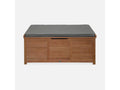 200L Wooden Garden Storage Box - Grey Caja - 125x60cm Cushion Storage Box with 2 Gas Springs and Handles PNSW64681