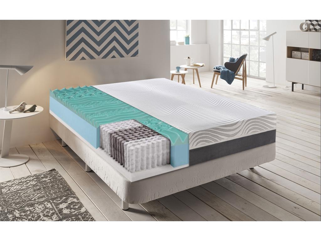Pocket spring mattress - memory foam - 9 zones with removable cover, Boisona model 150x200 cm XXQP97556